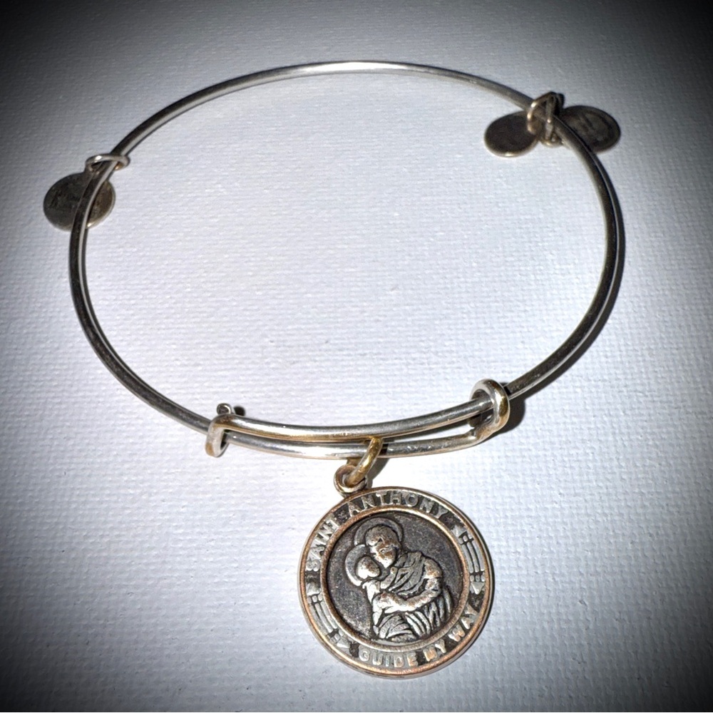 Silver Saint Anthony Charm Bracelet